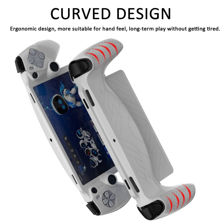 For Sony PS Portal Game Console Silicone Protective Cover Oil Spray All-Inclusive Protective Case(White) by buy2fix