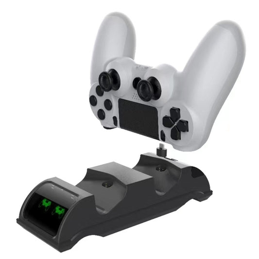 For PS4 Slim / Pro Gamepad Docking Charger Controller Dual Charger With Display Lights(Black) by buy2fix