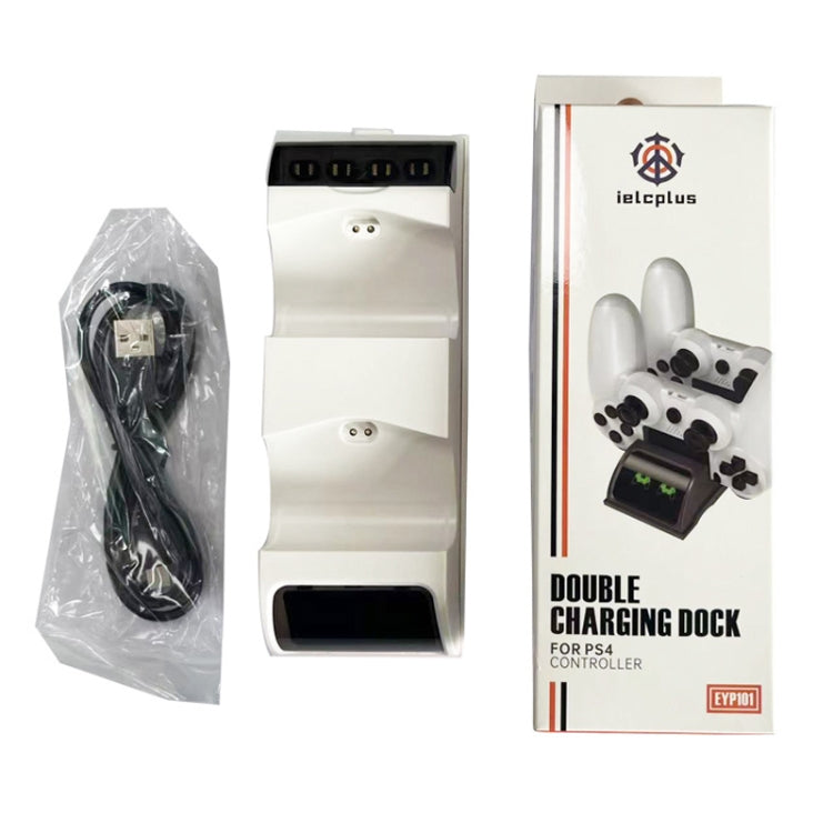 For PS4 Slim / Pro Gamepad Docking Charger Controller Dual Charger With Display Lights(Black) by buy2fix