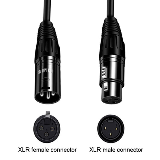 JINGHUA Microphone Cable XLR Male To Female Balanced Cable Mixing Console Amplifier Audio Cable, Length: 10M by JINGHUA