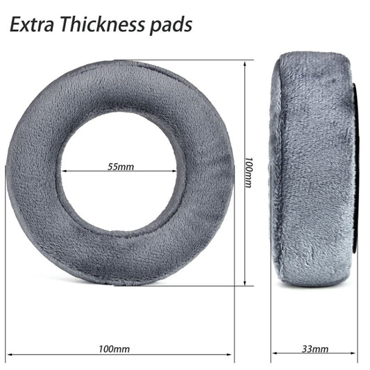 1pair For Beyerdynamic DT700 Prox DT900 Prox Headphone Covers, Color: Gray Thick Flannel by buy2fix