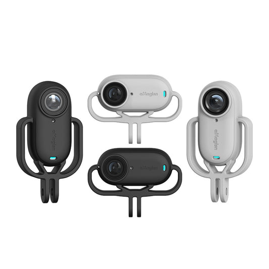 For Insta360 GO 3 AMagisn Silicone Case Camera Protective Accessories, Style: Vertical Gray by aMagisn