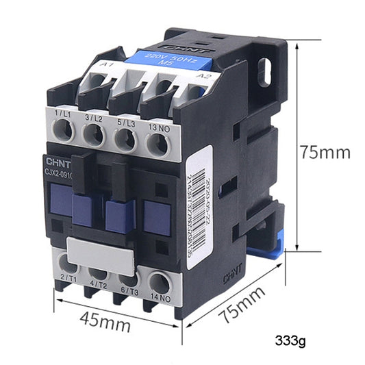 CHNT CJX2-0901 9A 220V Silver Alloy Contacts Multi-Purpose Single-Phase AC Contactor by CHNT