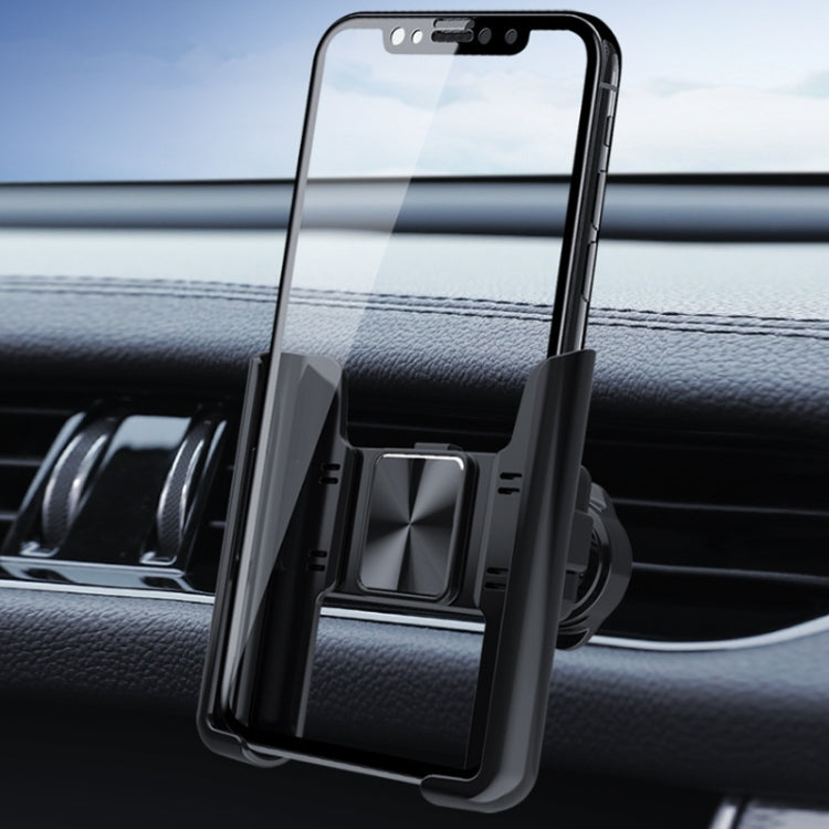 Car Air Outlet Rotatable Snap-on Base Mobile Phone Navigation Bracket(Silver) by buy2fix