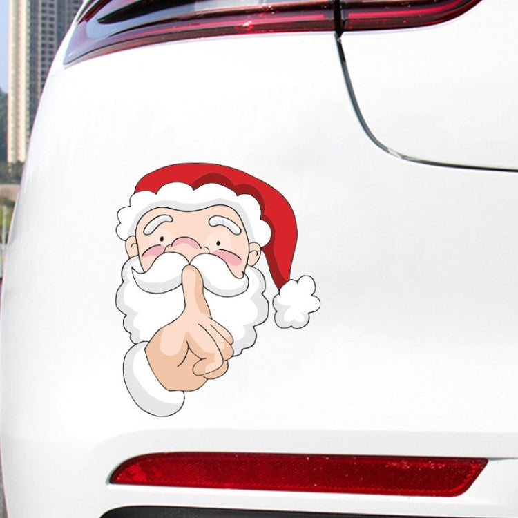 Santa Claus Elk Car Window Decorative Stickers Car Side Window Bumper Decal, Model: A Model 13 x 9cm by buy2fix