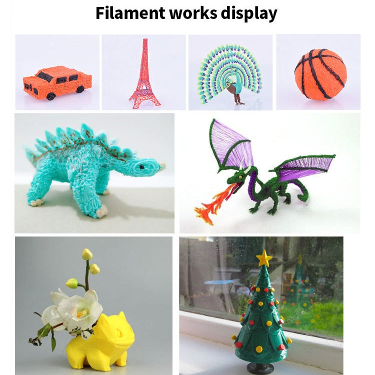 10colors /Set PCL 5m 3D Printing Pen Consumables 1.75mm High Tough Line Material Environmental Raw Material Printing Silk Thread by buy2fix