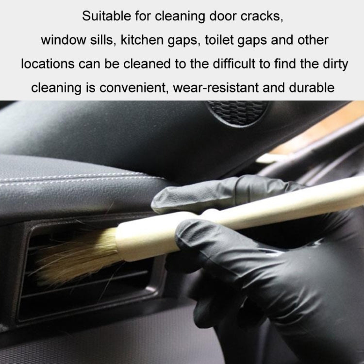 Car Interior Round Wooden Handle Air Vent Cleaning Brush(Wood Color) by buy2fix