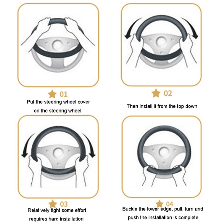 Car Mesh Steering Wheel Cover Breathable Elasticized Handle Sleeve, Size: 38cm(Black) by buy2fix