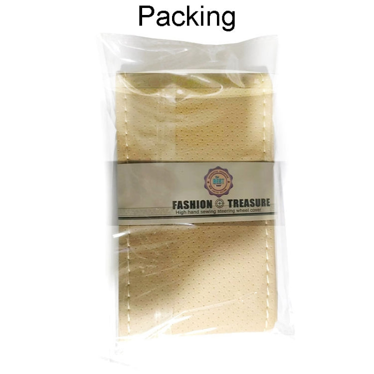 Hand-Sewn Microfiber Non-Slip Steering Wheel Cover Universal Turning Grip Sleeve, Size: 38cm(Orange) by buy2fix