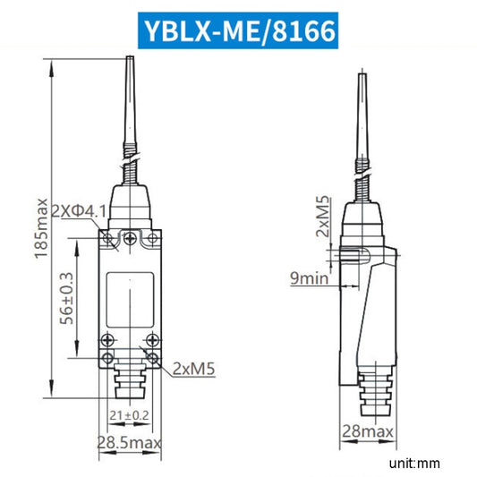 CHNT YBLX-ME8166 Limiter Travel Switches Micro Self-Resetting Stroke Switch by CHNT