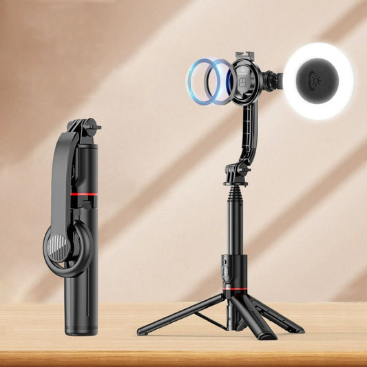 L20 Magnetic Bluetooth Selfie Stick Phone Holder Desktop Tripod Without Fill Light by buy2fix