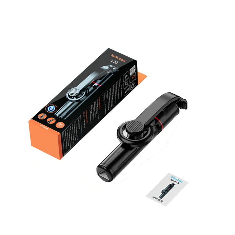 L20 Magnetic Bluetooth Selfie Stick Phone Holder Desktop Tripod With D07 Fill Light by buy2fix