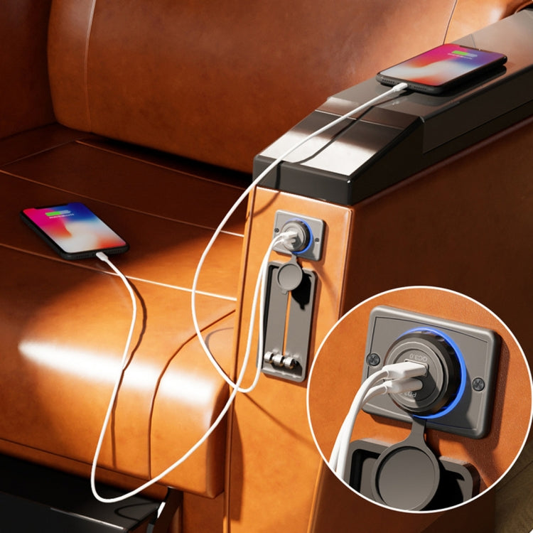 Car Ship Modified Waterproof USB Socket Charger, Model: UCC-350 AC3.1A Total 3.1A 15.5W by buy2fix