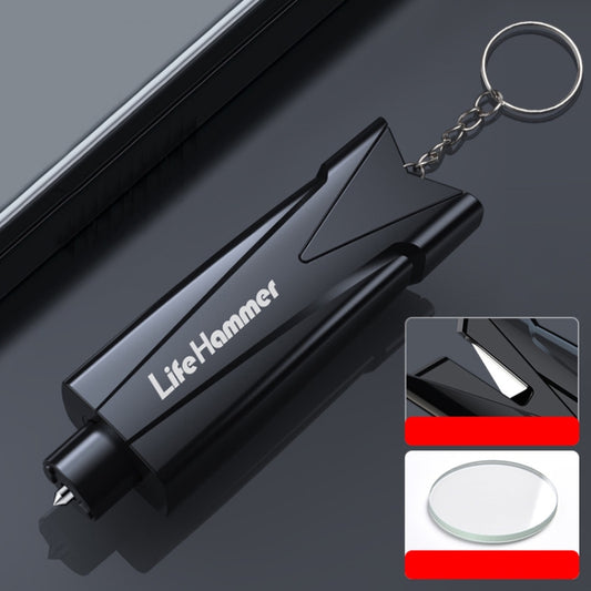 Multifunctional Vehicle Safety Hammer Emergency Window Breaker(Black) by buy2fix