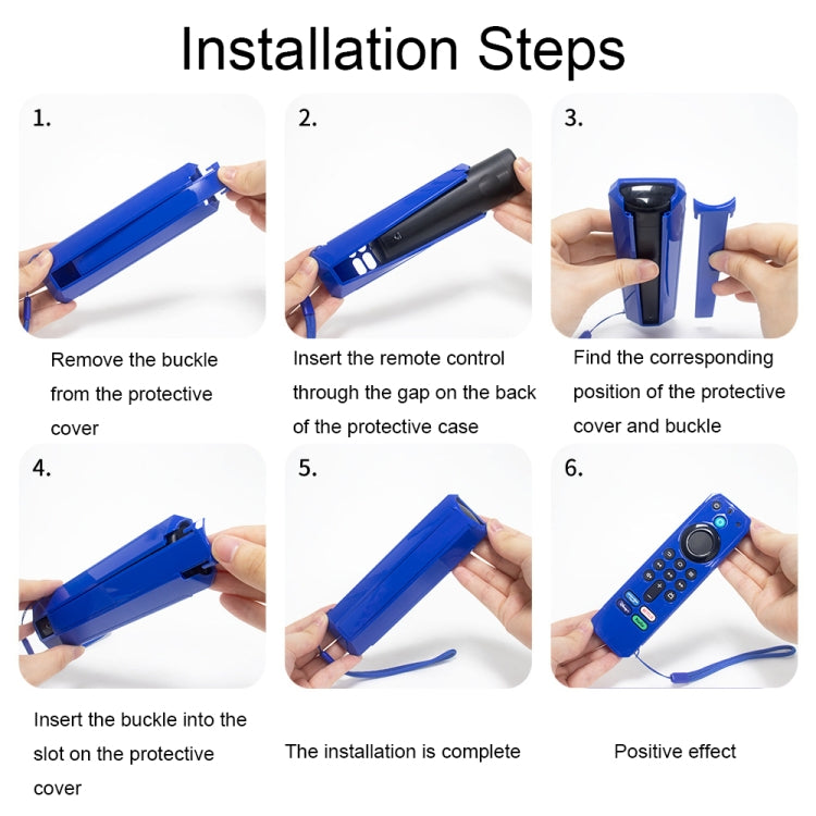 For Amazon Alexa Voice Remote 3rd Gen Anti-Fall And Protective Cover For TV Remote Control(White) by buy2fix