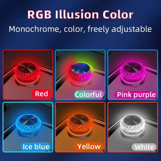 Mushroom Type Car USB Ambient Light LED Night Light Home Indoor Decoration Lamp(Ice Blue Light) by buy2fix