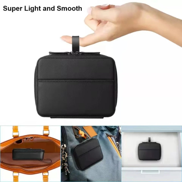 PU Leather Watch Strap Organizer Box For Apple Watch Band Travel Storage Case(Brown) by buy2fix