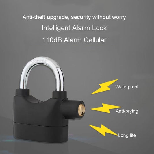 Short Beam Model Outdoor Door Anti-Theft Alarm Lock Waterproof Anti-Pick Motorcycle Bicycle Padlock by buy2fix