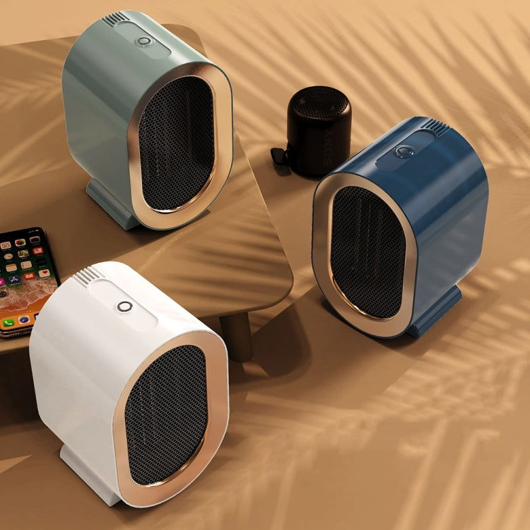 Small Desktop Electric Heater Home PTC Instant Energy-saving Heater, Spec: UK Plug(Blue) by buy2fix