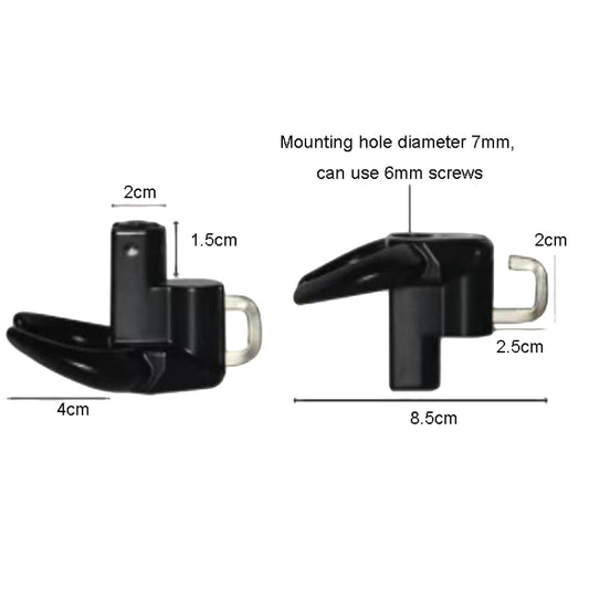 Bullhead Helmet Lock Hooks Front Universal No-Punch Motorcycle Bike Storage Hook(Black) by buy2fix