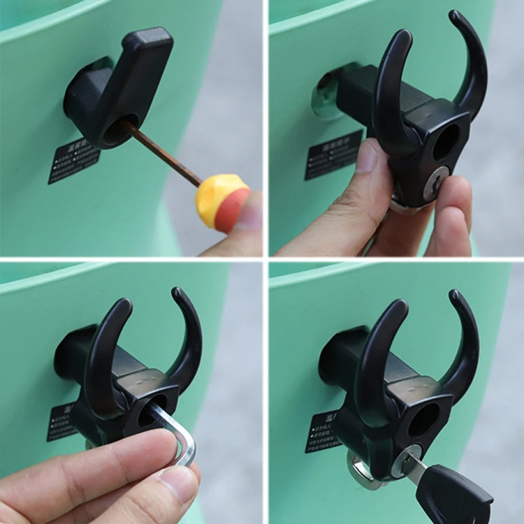 Bullhead Helmet Lock Hooks Front Universal No-Punch Motorcycle Bike Storage Hook(Black) by buy2fix
