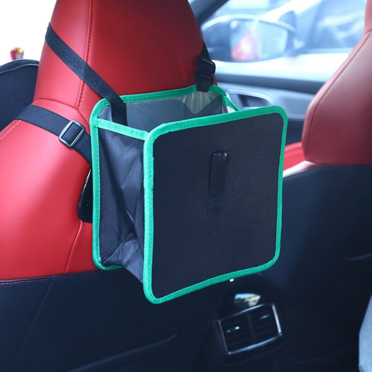 Car Seatback Trash Can Automotive Multifunctional Storage Organizer, Style: Black Green Edge by buy2fix