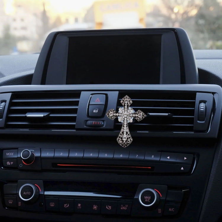 Metal Cross Car Air Outlet Decorative Aromatherapy Clip(Silver) by buy2fix