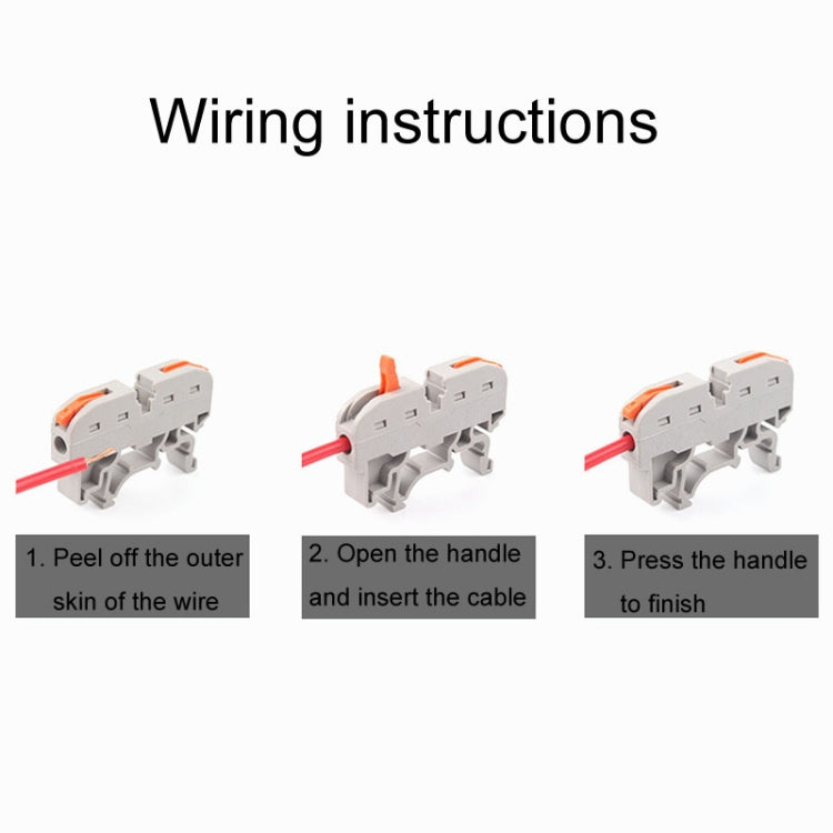 10pcs Guide Rail Type Replacement UK Quick Terminal Block 1 Input 1 Output(Gray) by buy2fix