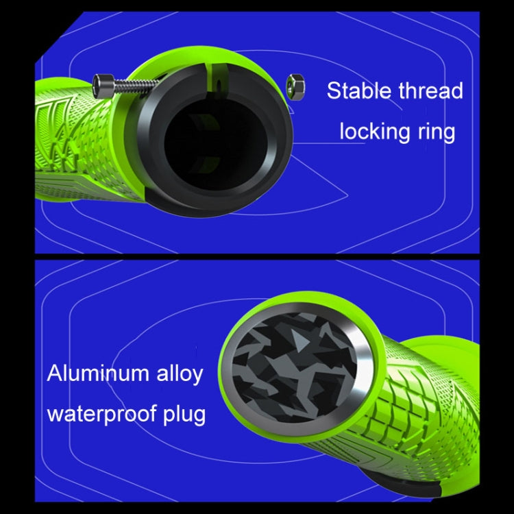 ENLEE 1pair Silicone Bicycle Covers Lockable Cycling Grips With Handlebar Blocking(Blue) by ENLEE