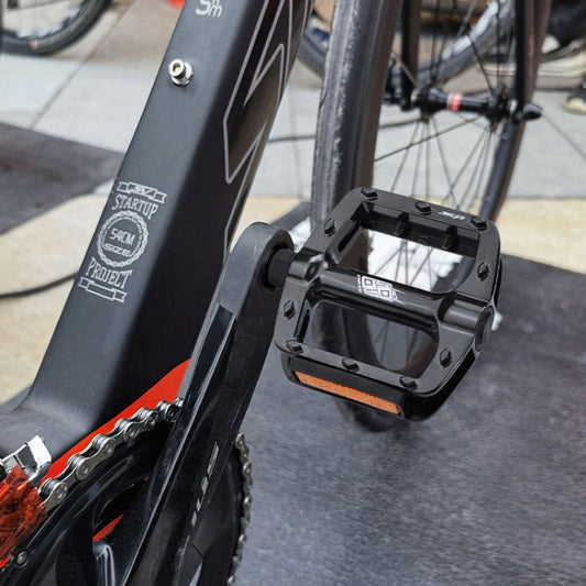 ENLEE M504 1pair Bicycle Aluminum Ball Pedals Recreational Pedals With Reflectors(Black) by ENLEE