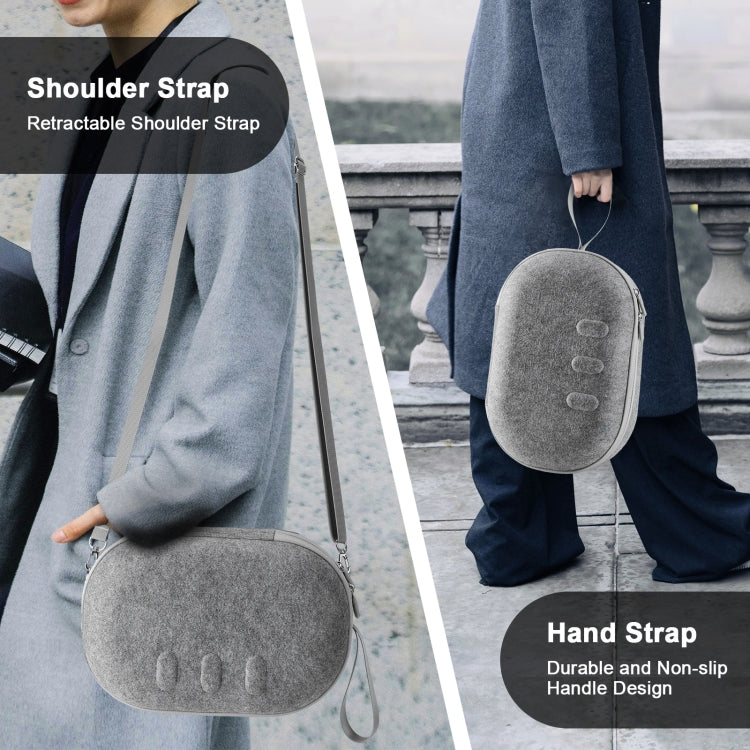 JYS-MQ018 For Apple Vision Pro / Meta Quest 3 VR Glasses Storage Bag Anti-fall and Anti-scrape Portable Bag(Black) by JYS