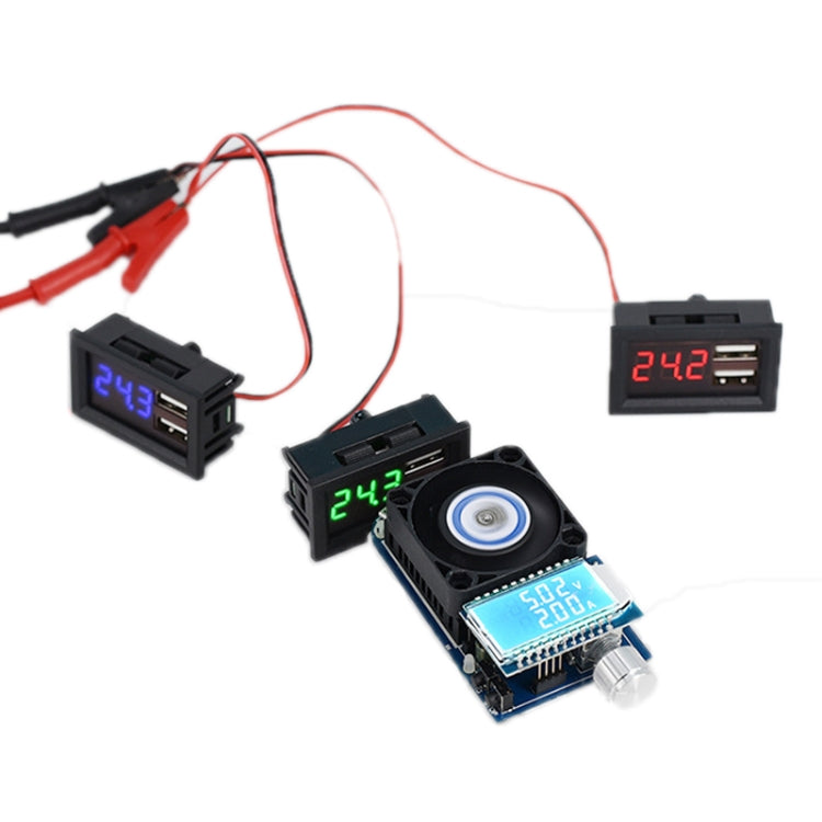 Digital Display Lithium Battery Pack To 5V USB Converter Step-Down Module(Random Color Delivery) by buy2fix