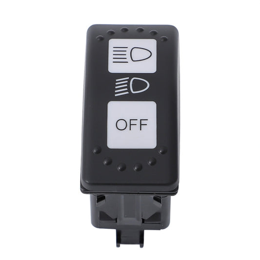 12V Car Modified Far Near Light Self-Locking Waterproof Switch(Black) by buy2fix