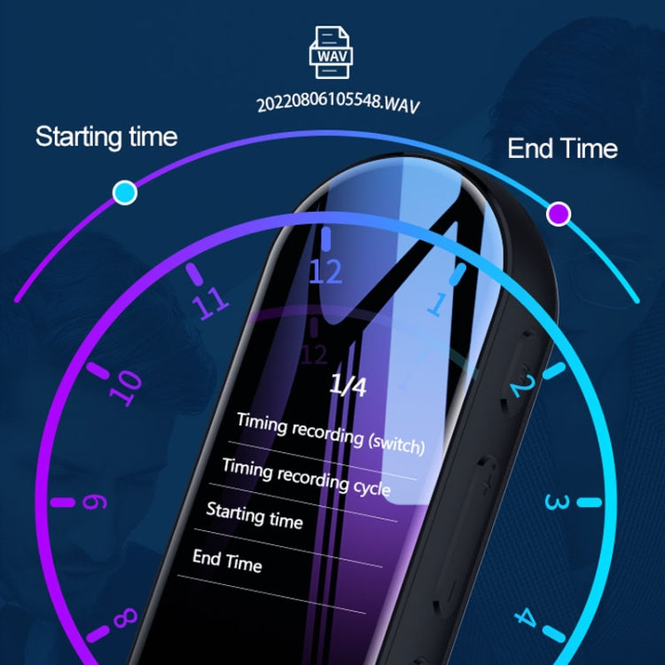 Q53 Ultra Long Standby Timer Voice Recorder HD Noise Canceling Recording Device, Size: 128GB(Black) by buy2fix