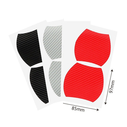 3 Sets Car Door Wrist Handle Protective Stickers Carbon Fiber Handle Protector(Silver) by buy2fix