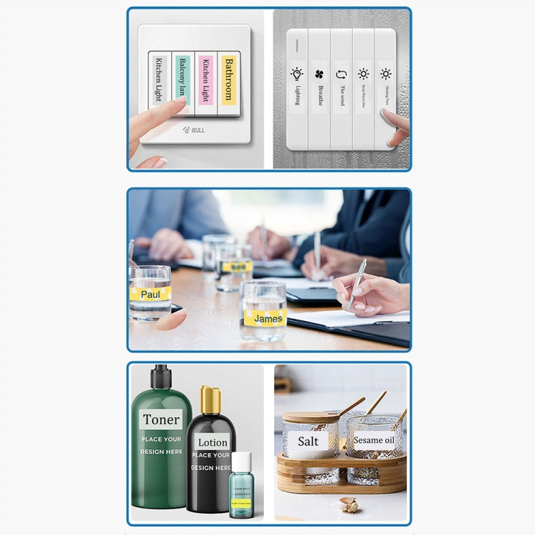 C22 Colorful Ambient Light Portable Mini Inkless Thermal Bluetooth Printer Error Question Label Printer(White) by buy2fix