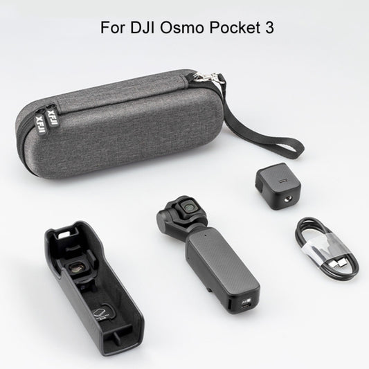 For DJI Osmo Pocket 3 XFJI Storage Box Waterproof Drop-proof Mini Body Handbag Accessories(Dark Gray) by XFJI