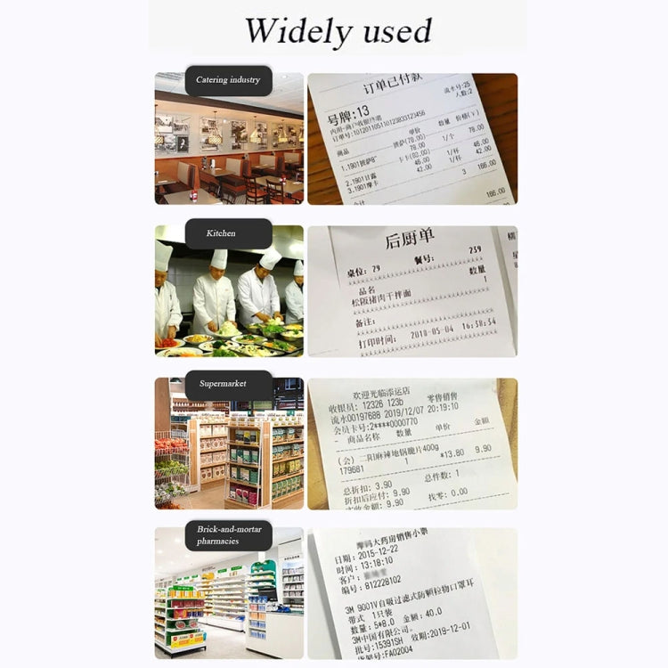 80mm USB+Network Port Thermal Receipt Printer Store Cashier Printer(EU Plug) by buy2fix