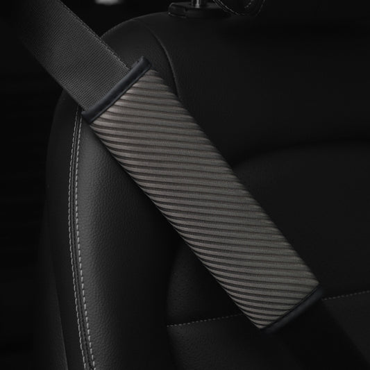 3D Striped Mesh Car Seat Belt Cover Shoulder Pads(Gray) by buy2fix
