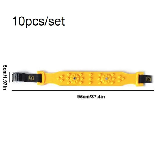 Car Snow Tendon Widened Thickened Tire Anti-skid Chain(10pcs/set) by buy2fix