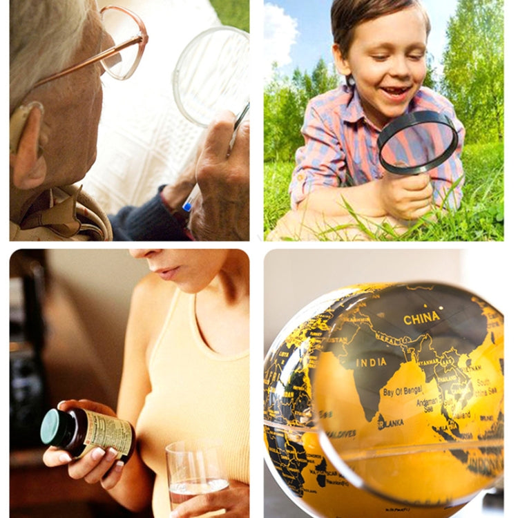 4pcs 40mm 3X Plastic Acrylic Lens Children Teaching Magnifier Color Handle Magnifying Glass, Color Random Delivery by buy2fix