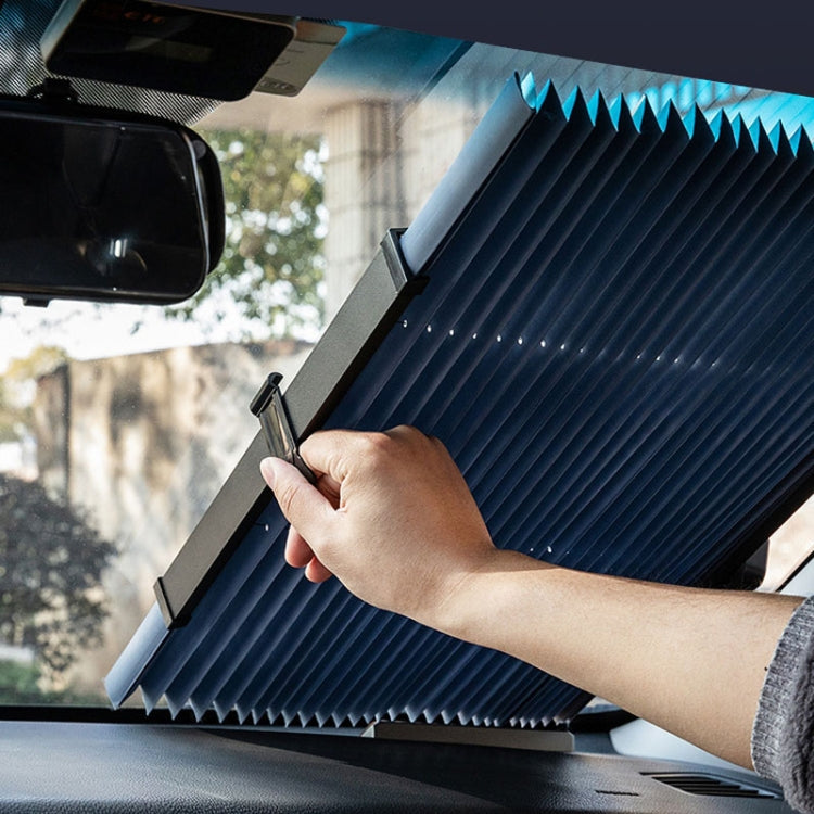 70 x 155cm Car Front Gear Auto Retractable Sunshade Household Pleated Window Covering by buy2fix