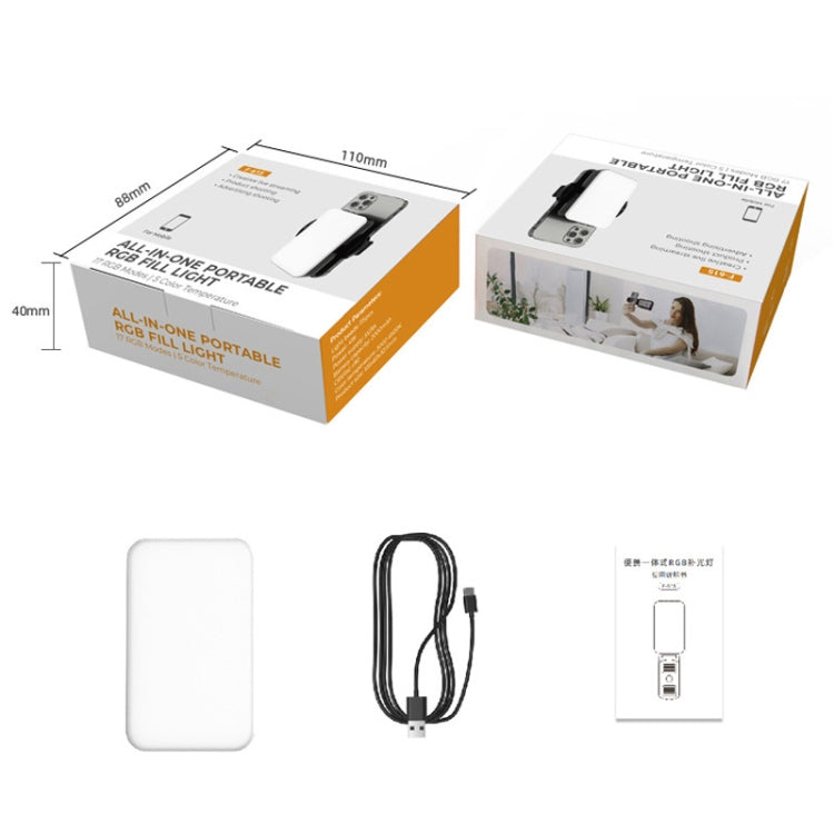 RGB Fill Light Photography Lamp With Hidden Folding Phone Clip & Cold Shoe Interface F-615 by buy2fix