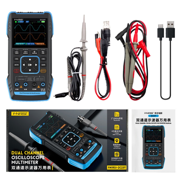 FNIRSI 3 In 1 Handheld Digital Oscilloscope Dual-Channel Multimeter, Specification: Upgrade by FNIRSI