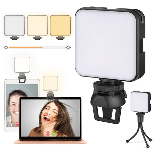 W64 64LEDs Video Conferencing Mobile Laptop Live Fill Light Photography Pocket Lamp, Spec: Clip Set by buy2fix