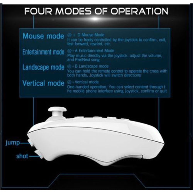 VRPARK Virtual Reality 3D VR Glasses Gamepad Game Joystick Bluetooth Remote Controller for iPhone IOS Android Smartphone Phone by buy2fix