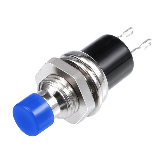 10 PCS 7mm Thread Multicolor 2 Pins Momentary Push Button Switch(Blue) by buy2fix