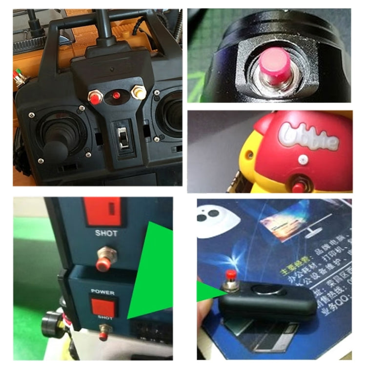 10 PCS 7mm Thread Multicolor 2 Pins Momentary Push Button Switch(Yellow) by buy2fix