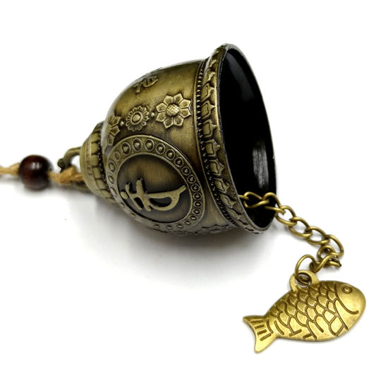 2 PCS Good Fortune Fortune House Creative Buddha Statue Model Bell Car Hanging Gift by buy2fix