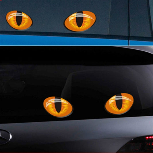 10 PCS Cute Simulation Cat Eyes Car Sticker 3D Rearview Mirror Vinyl Decal, Size: 10x8cm by buy2fix